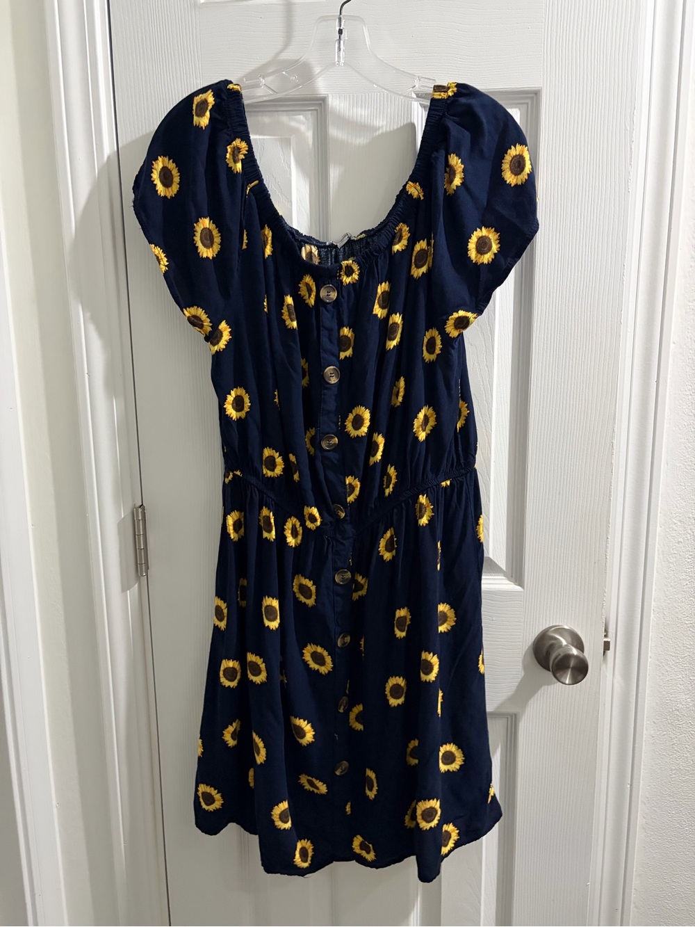 J for Justify Navy Sunflower Print Top